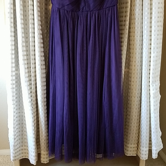 White by Vera Wang Purple Strapless Prom Wedding Gown Size 4 - Picture 5 of 10